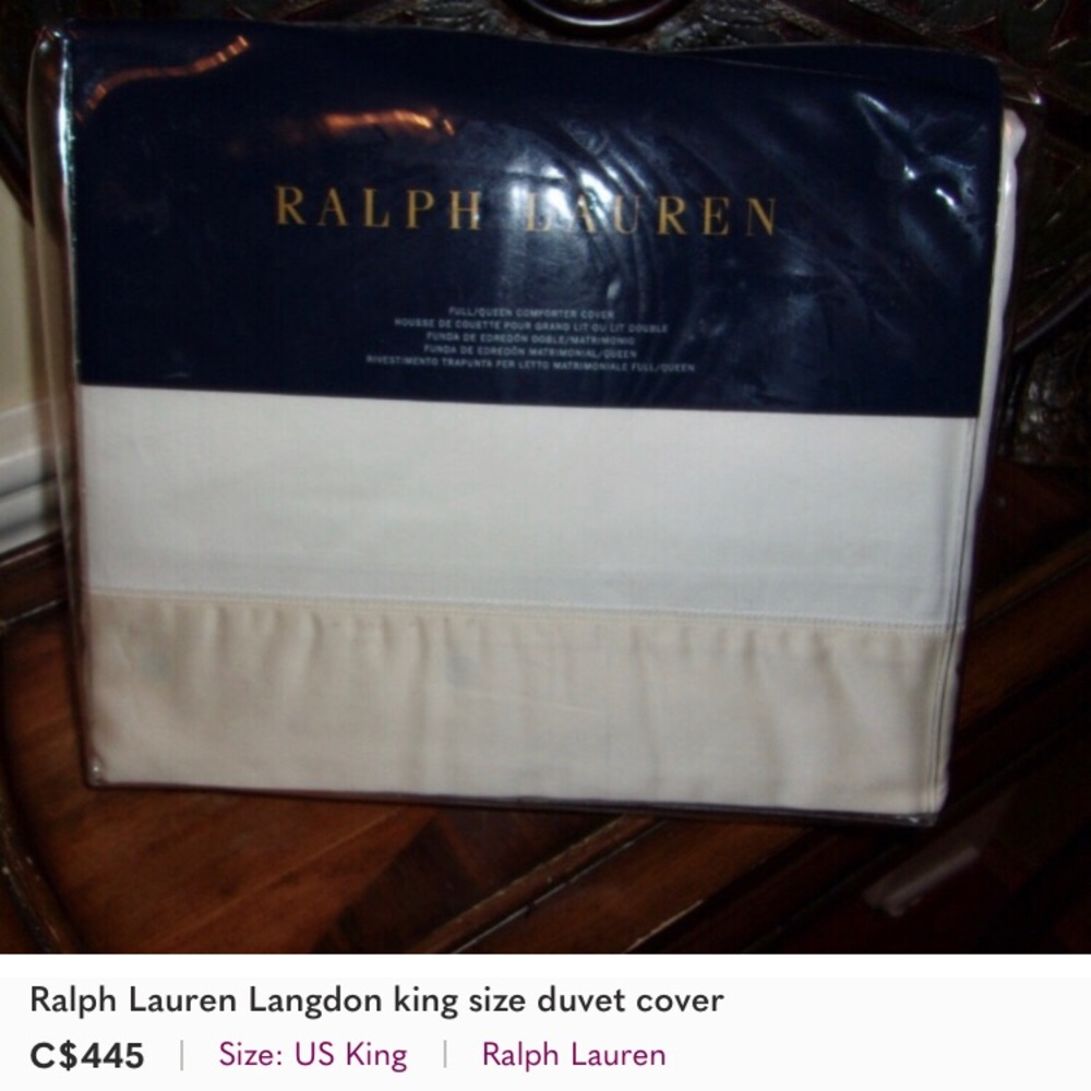 - Ralph Lauren Langdon king size duvet cover - Picture 5 of 5